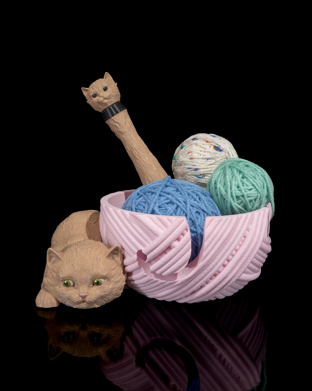 Kit-Cat Yarn Bowl and Hook Case