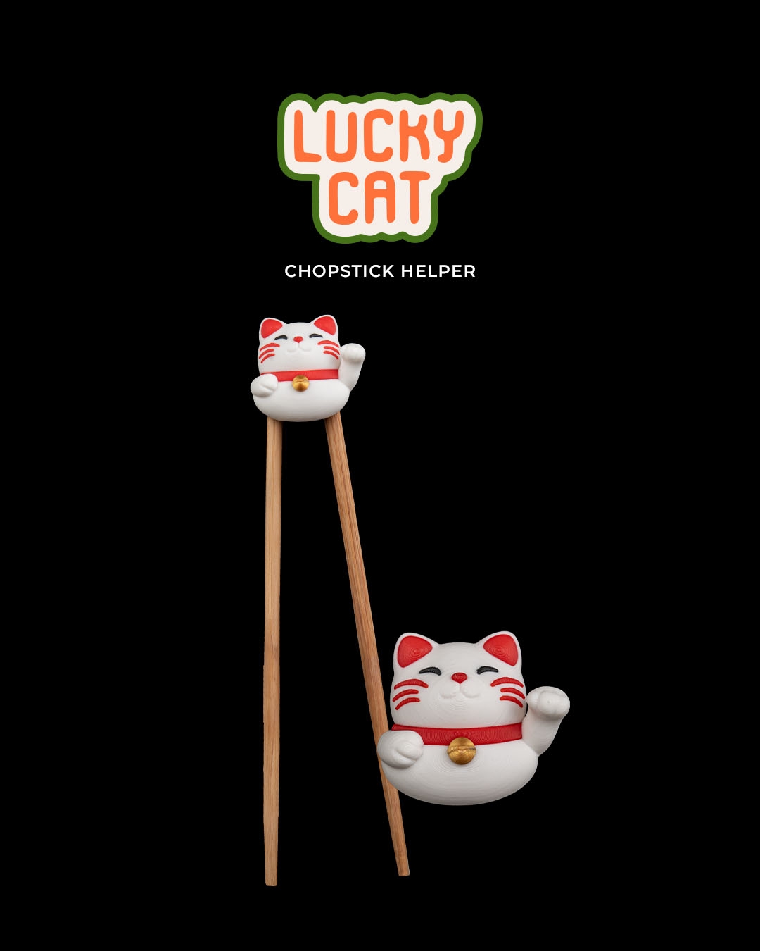 Lucky Cat Chopstick Helper