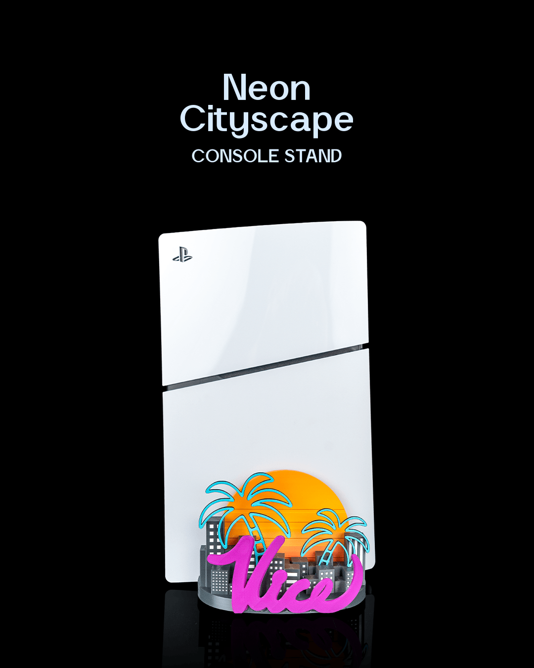 Neon Cityscape - Console Stand