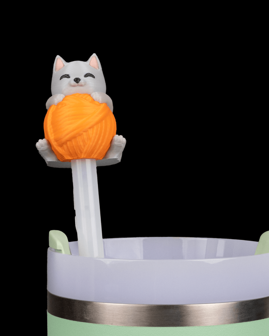 Pawsitively Hydrated - Straw Topper & Charm
