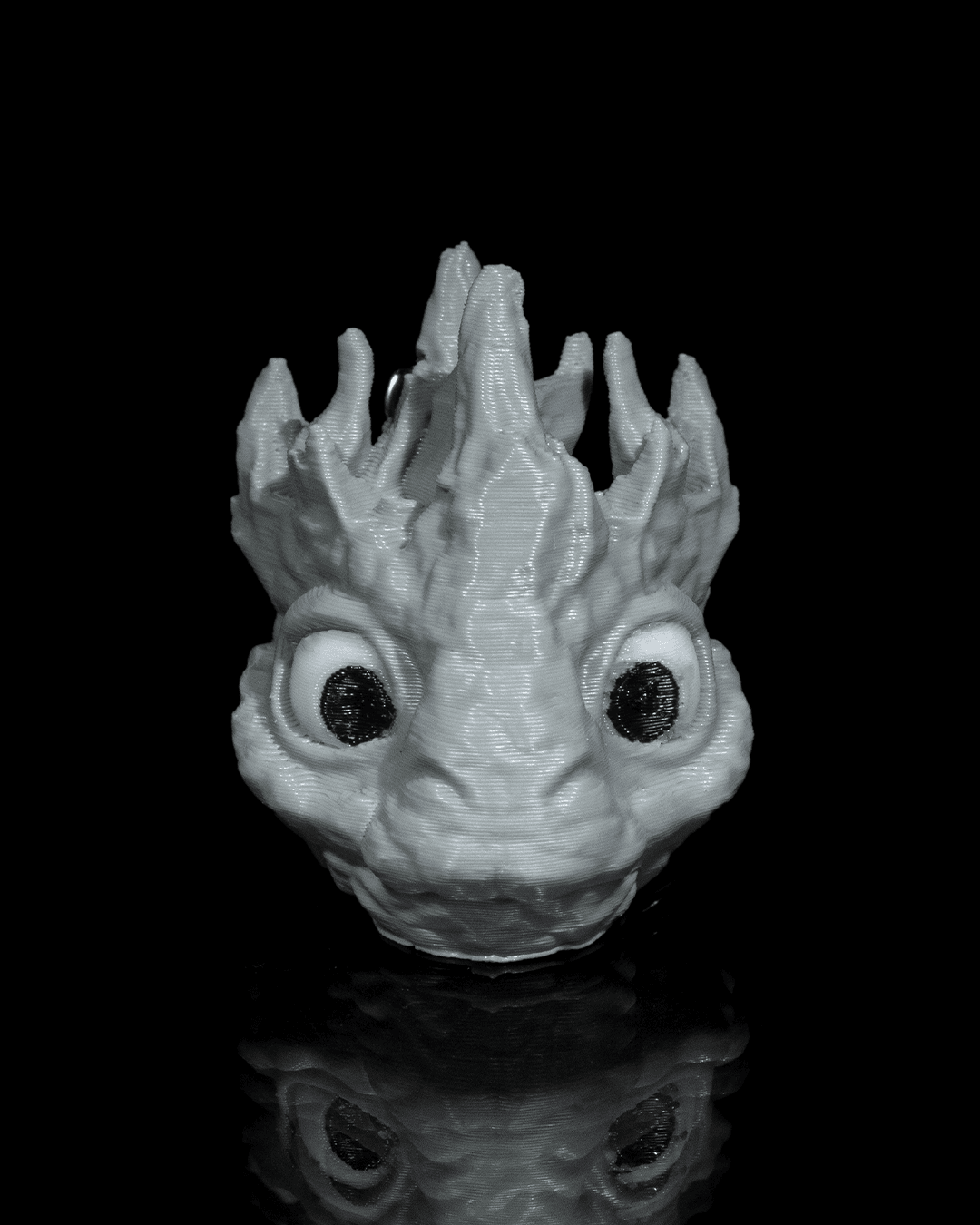 Pebble Dragon Keychain