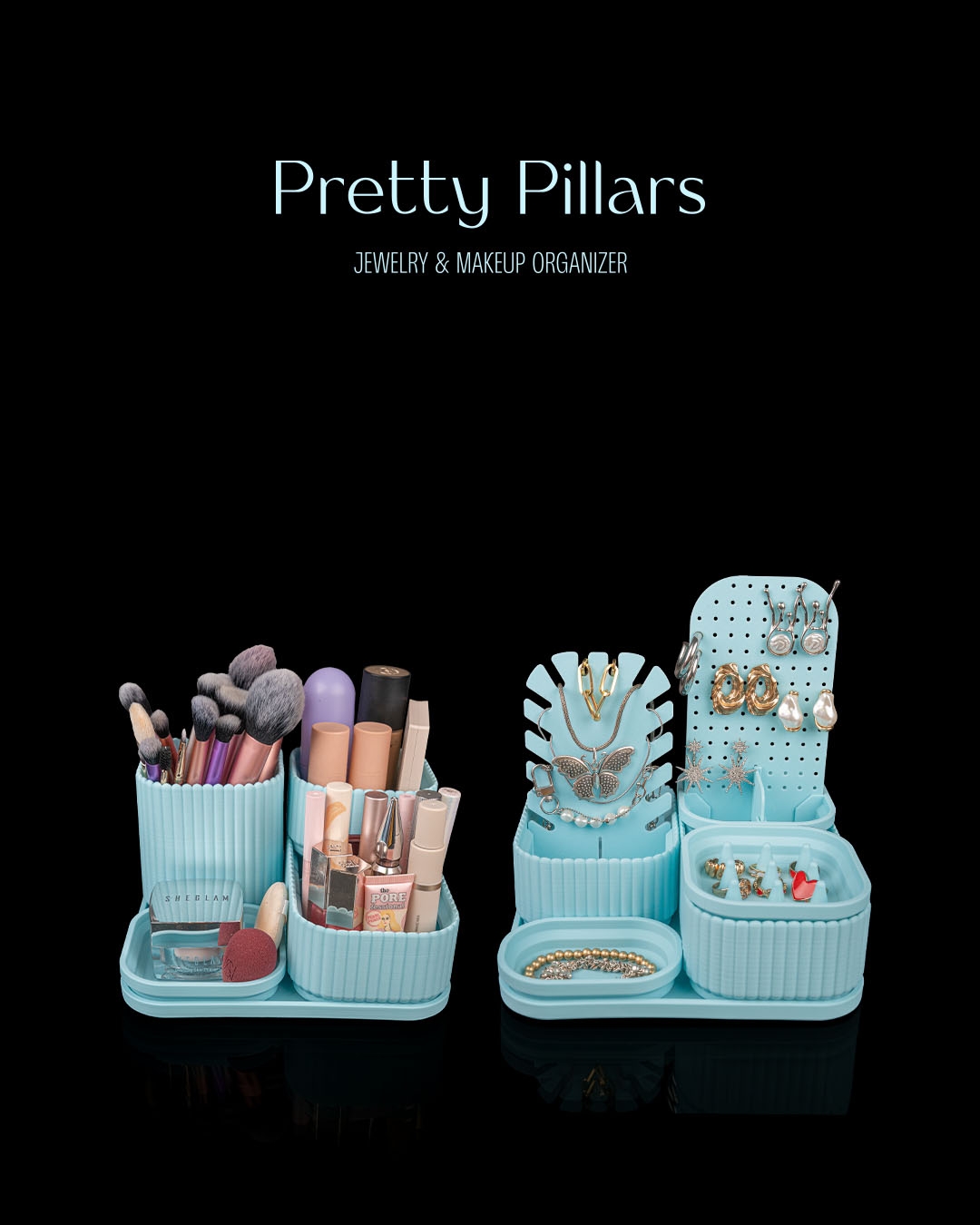 Pretty Pillars - Jewelry & Makeup Organizer