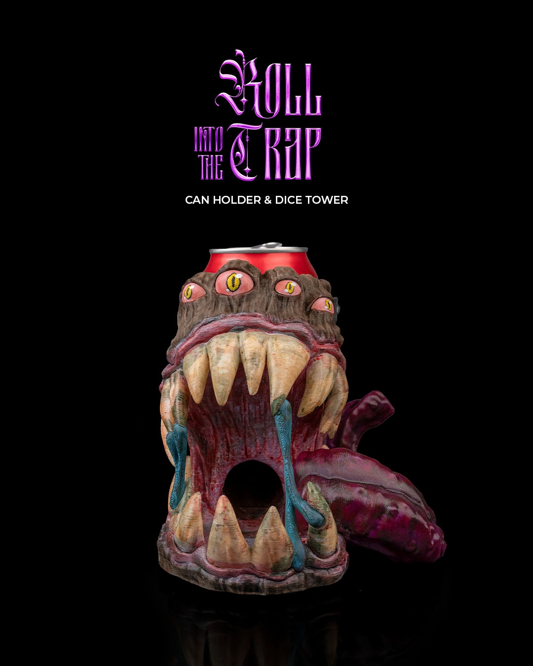 Roll into the Trap Can Holder & Dice Tower