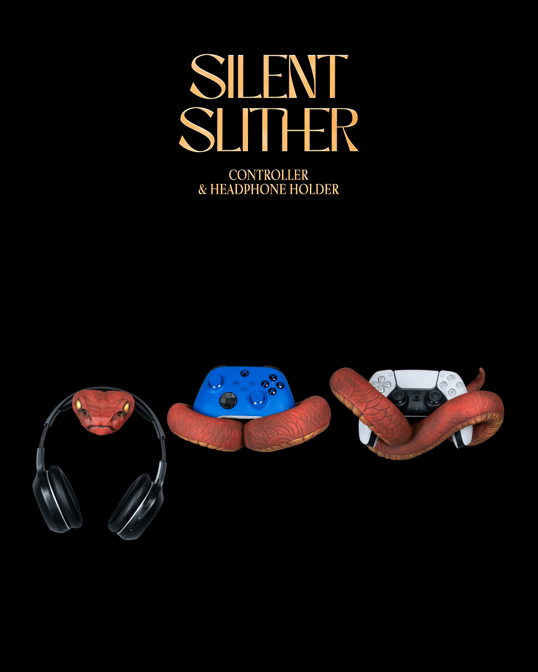 Silent Slither Controller & Headphone Holder