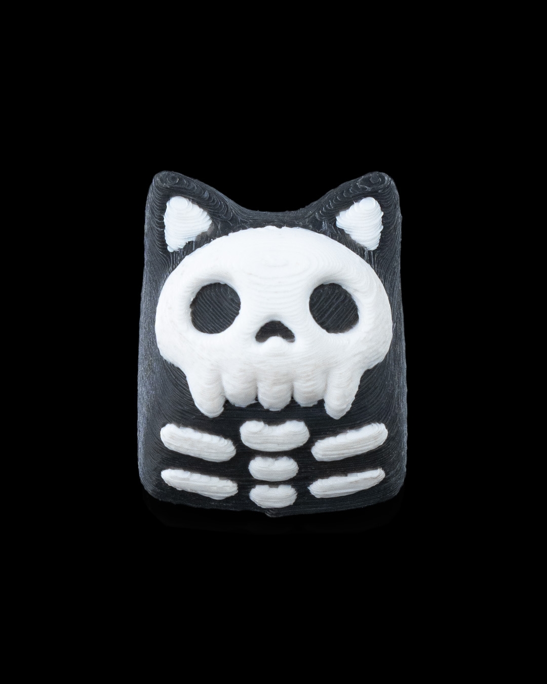 Skull Keycat Halloween Keycap