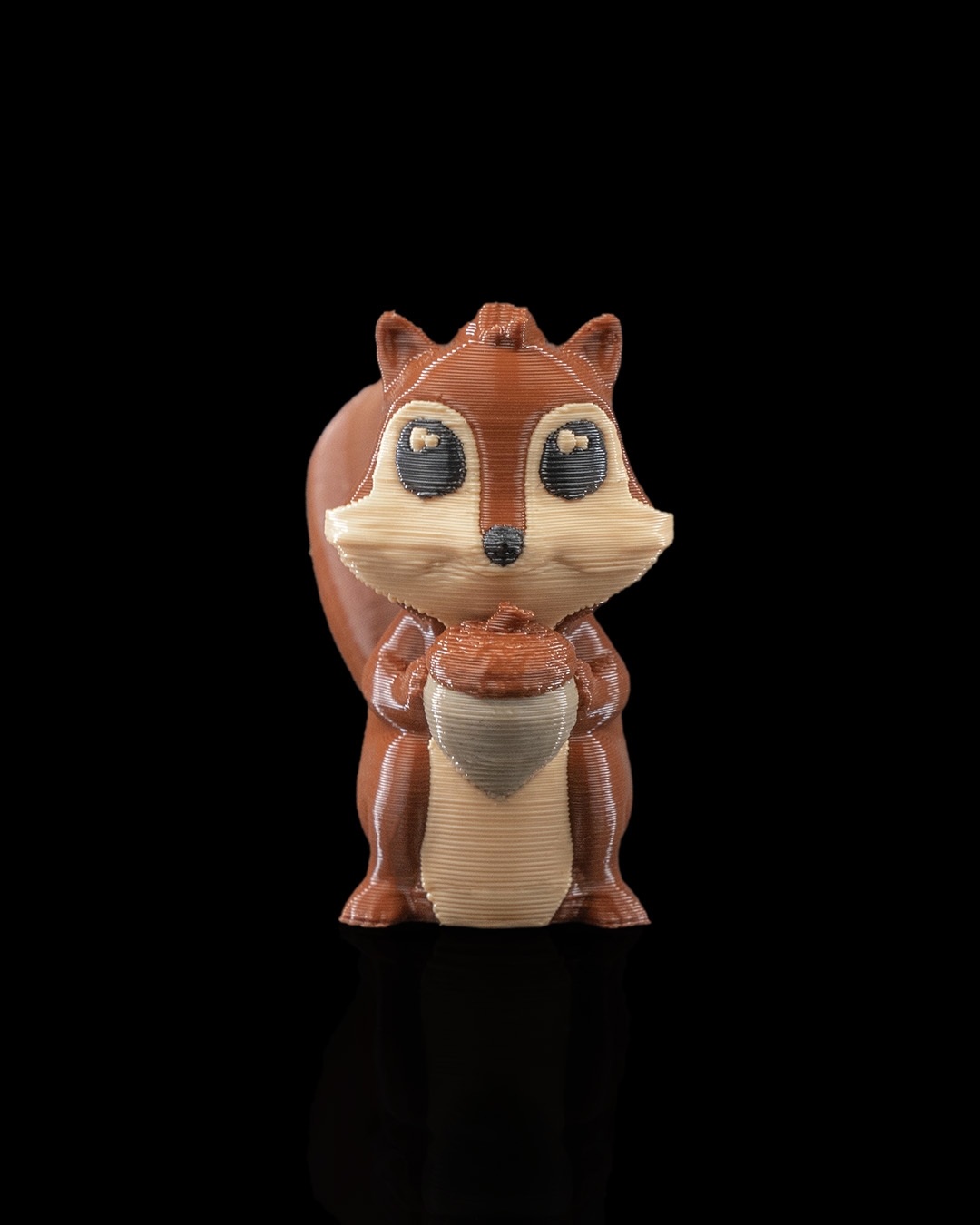 Squirrel in a Nut Keychain Container