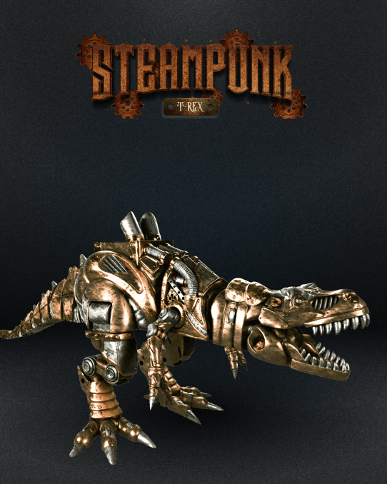Steampunk Articulated T-Rex