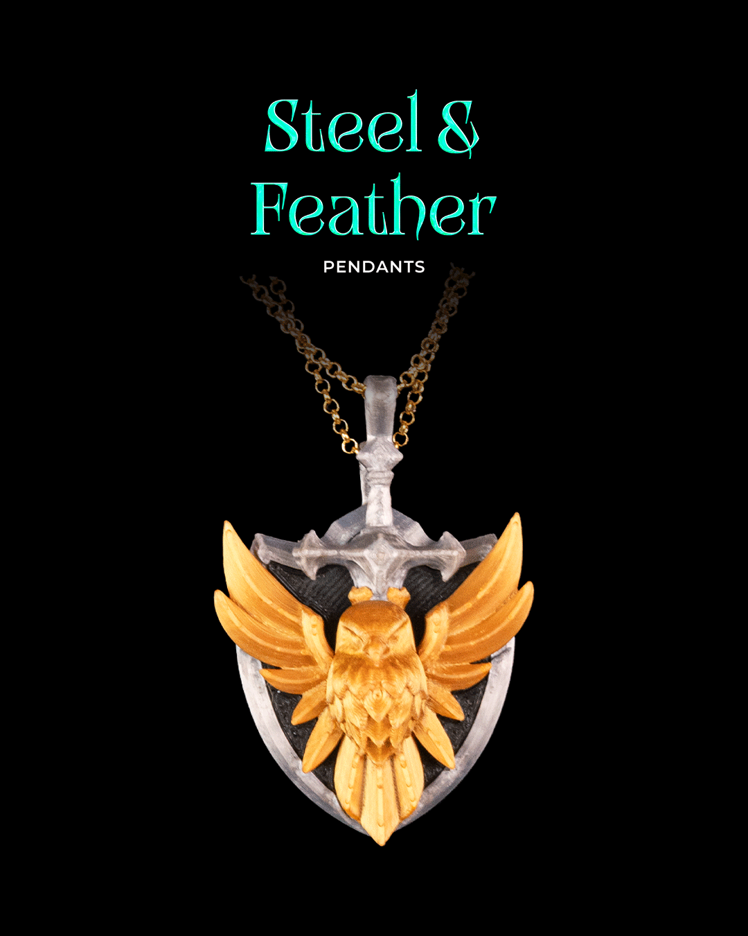 Steel & Feather - Pendants