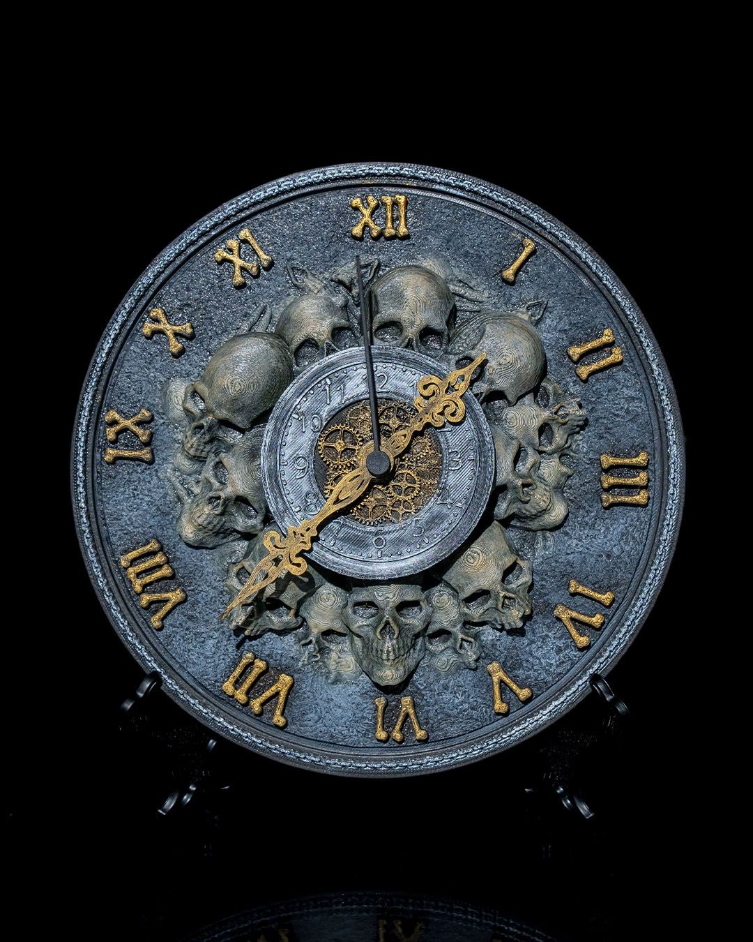 Timeless Skull Wall Clock