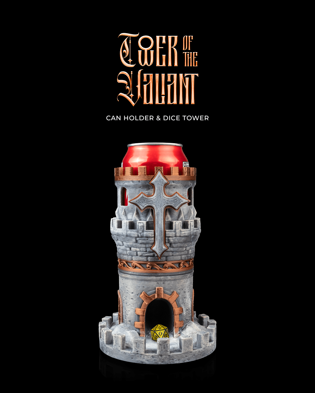 Tower of the Valiant Can Holder & Dice Tower