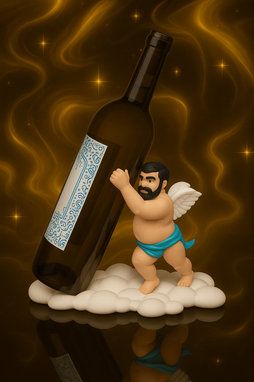 Wine Holder: Cupid