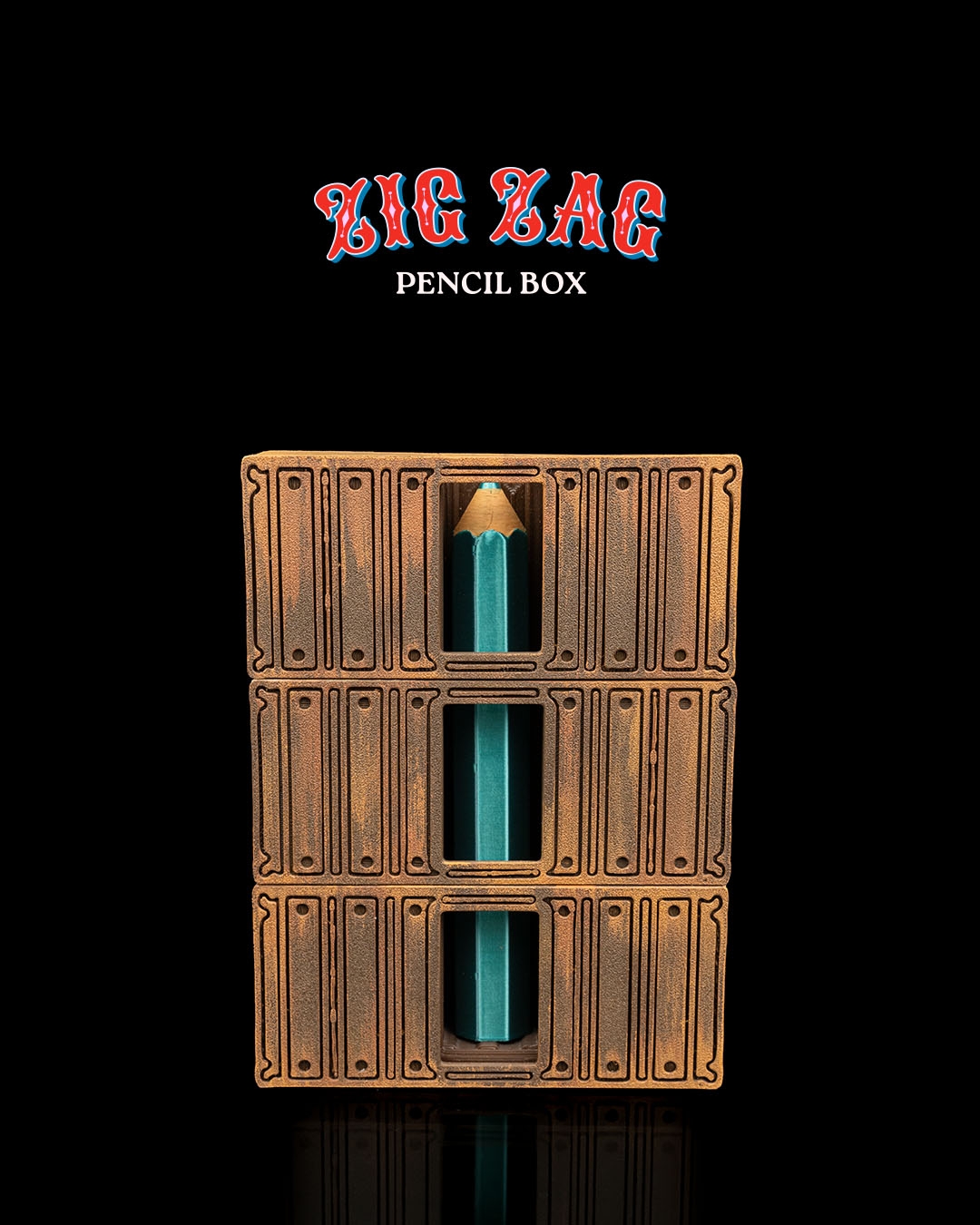 Zig Zag Pencil Box