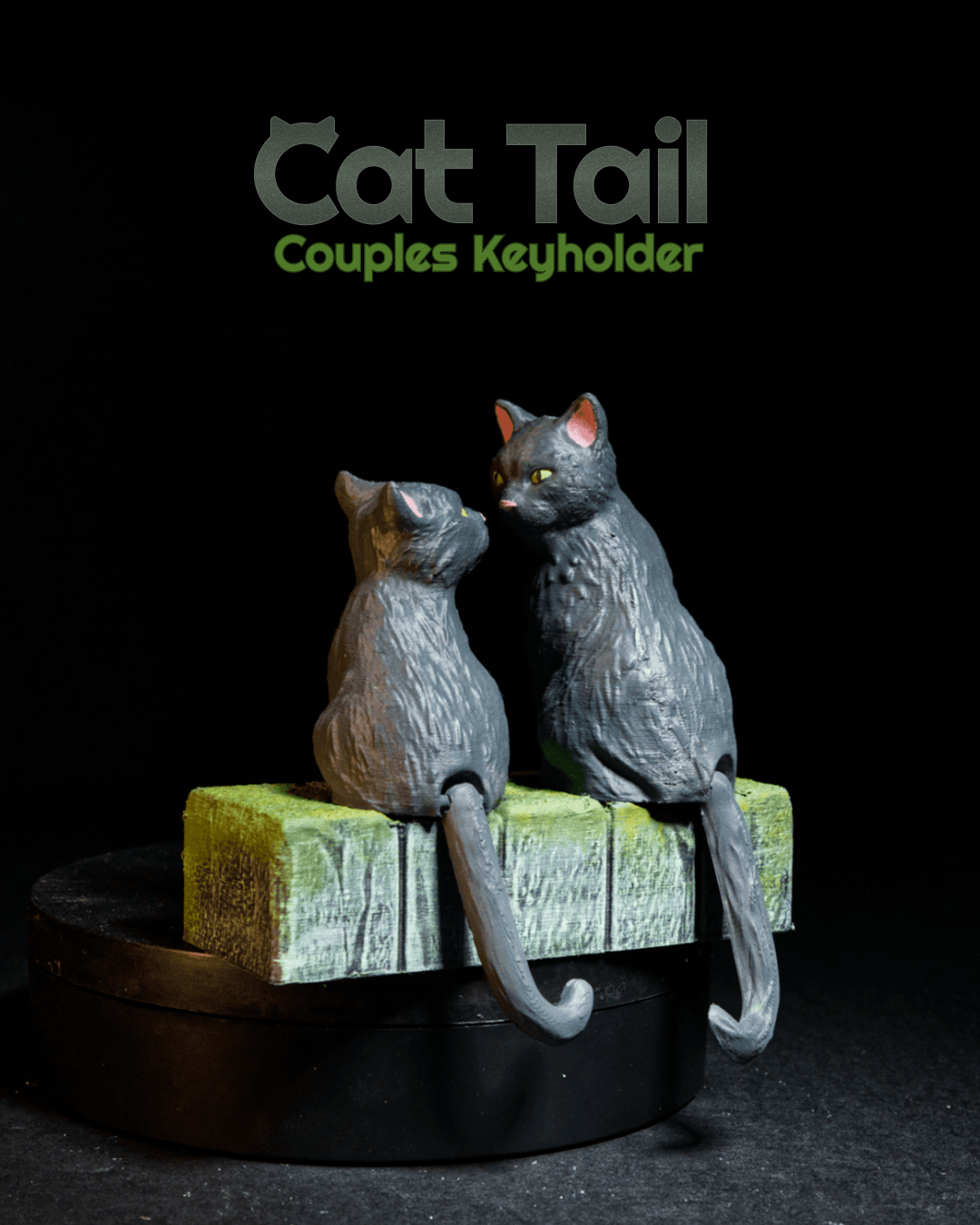 Cat Tail Couples Keyholder