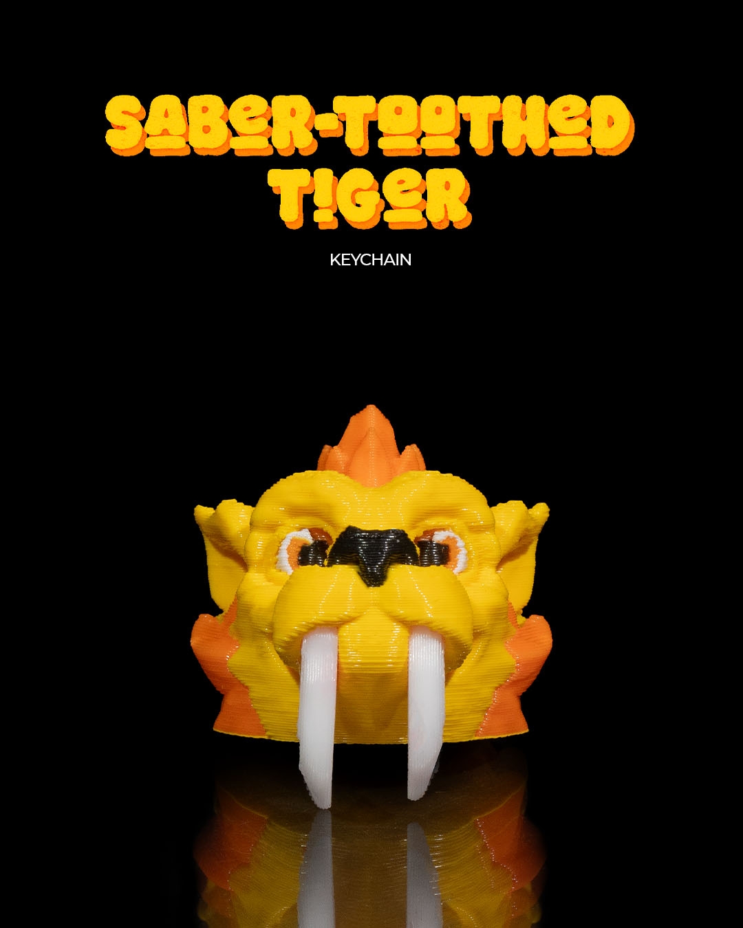 Saber Toothed Tiger Keychain