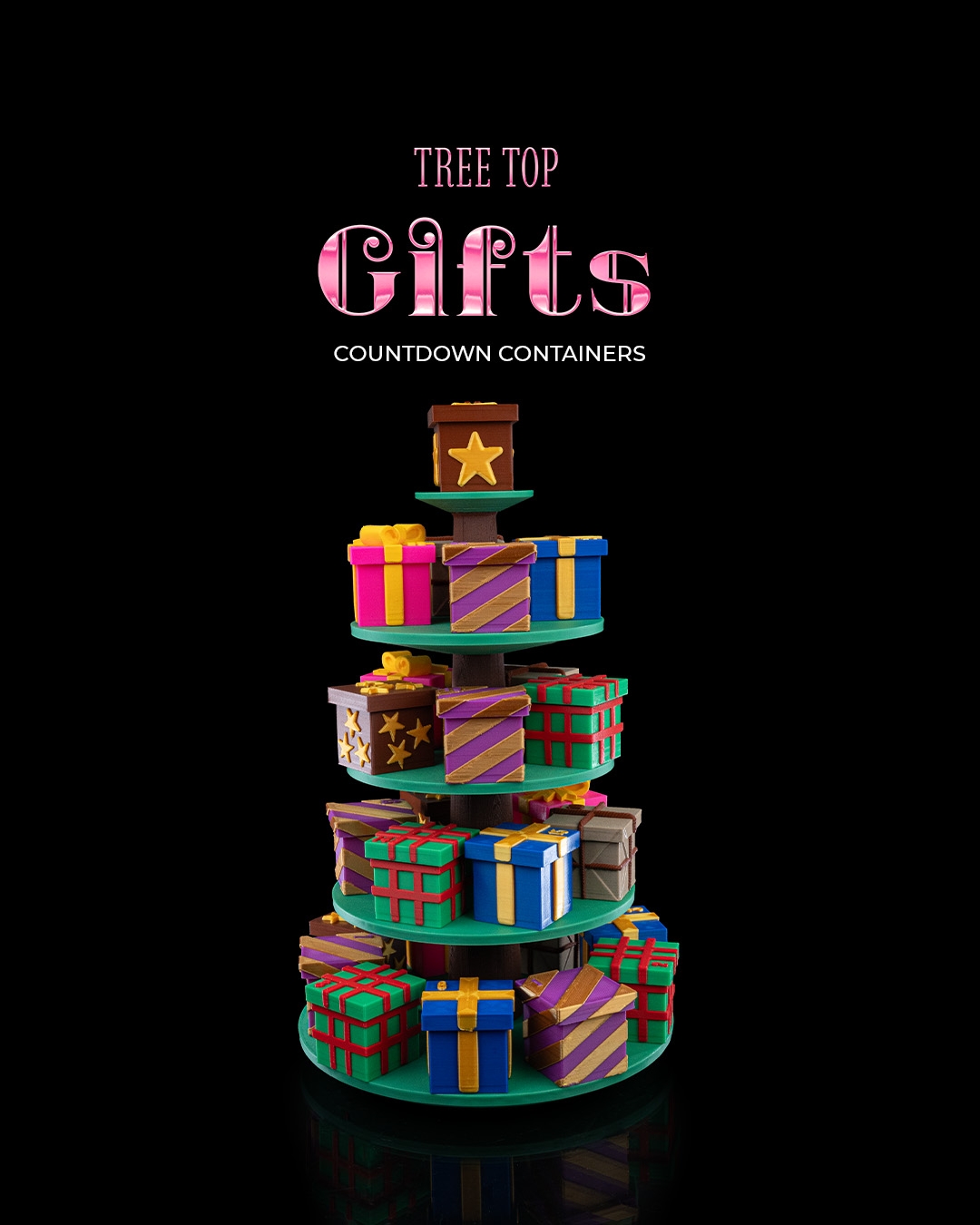 Tree Top Gifts Countdown Containers