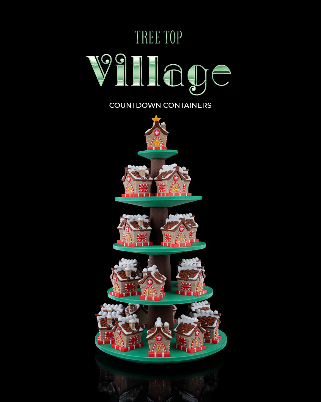 Tree Top Village Countdown Containers