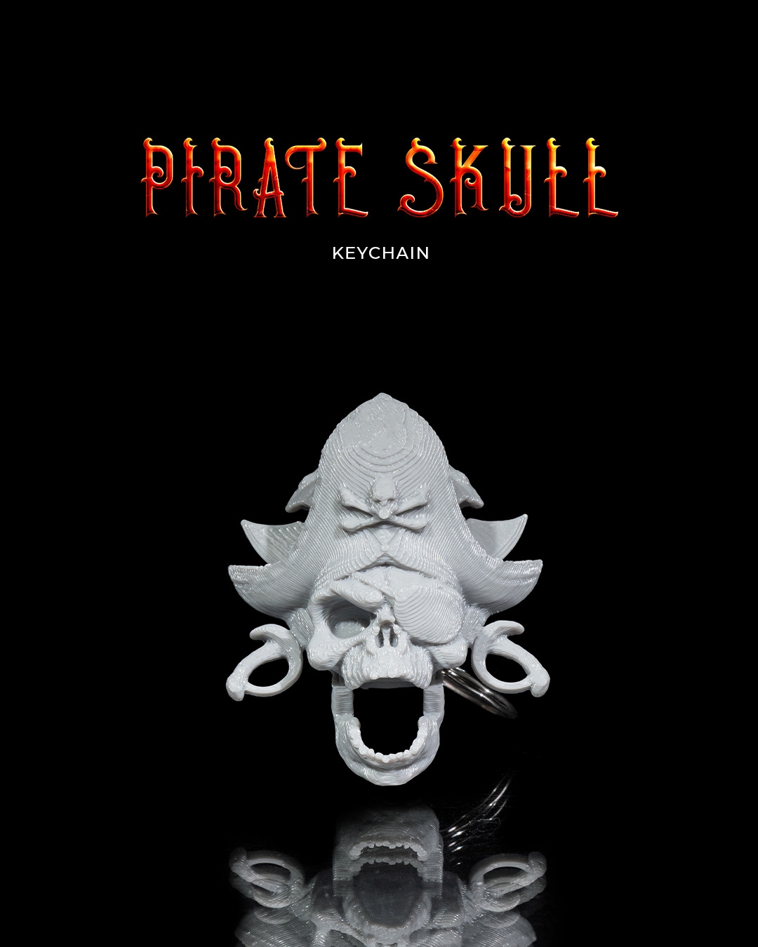 Pirate Skull Keychain