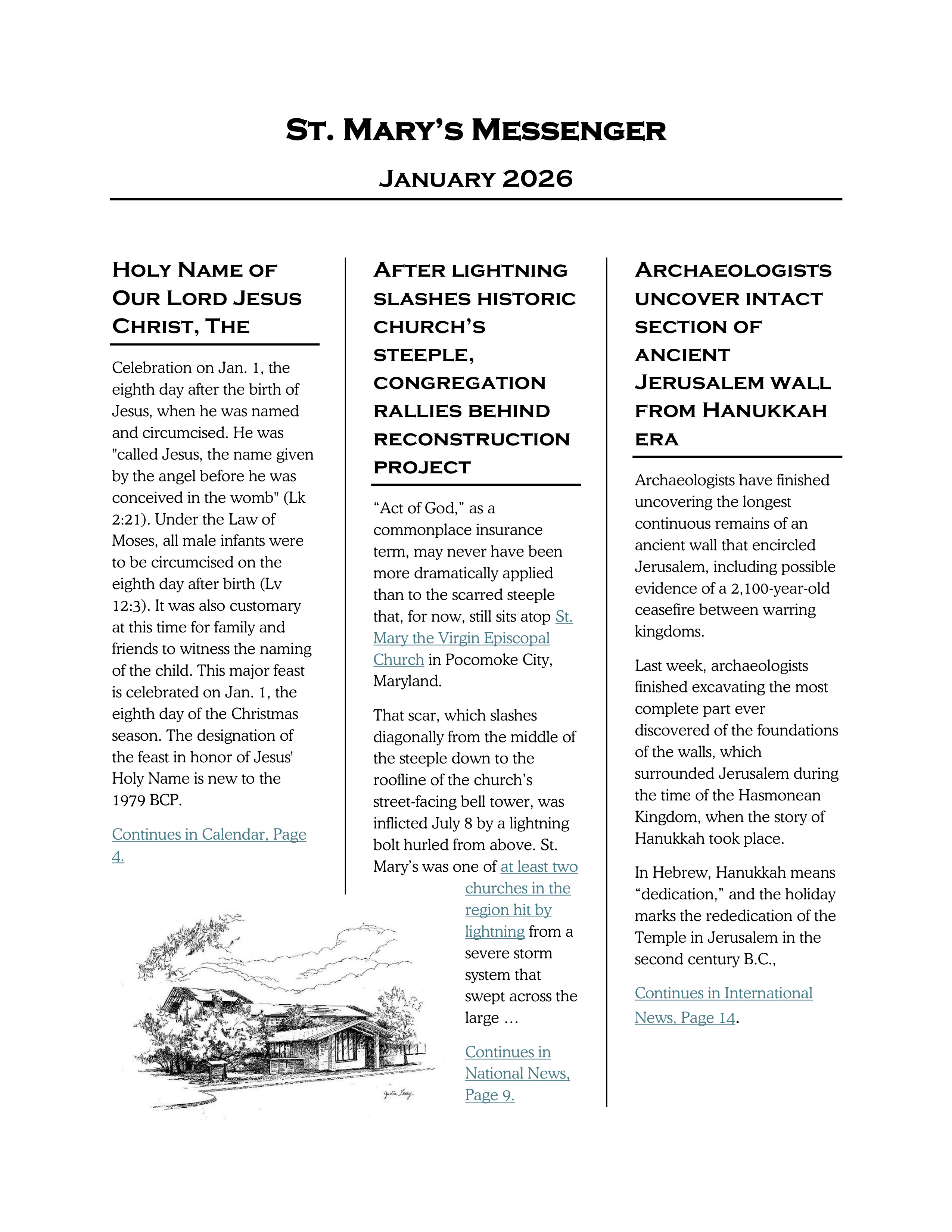 January 2026 Newsletter