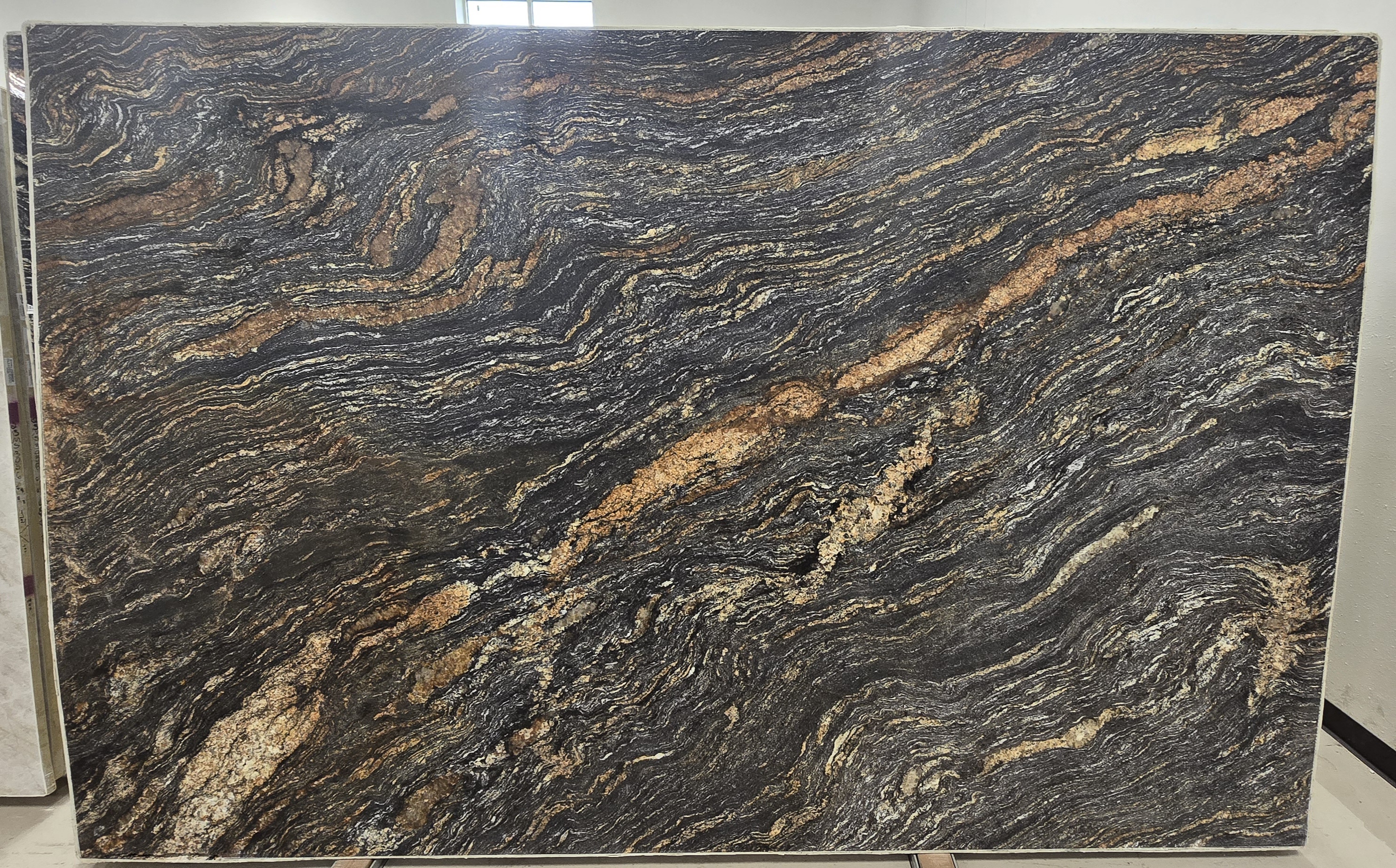 Black Amber Leather 3cm – Granite - Granite Stone Slab