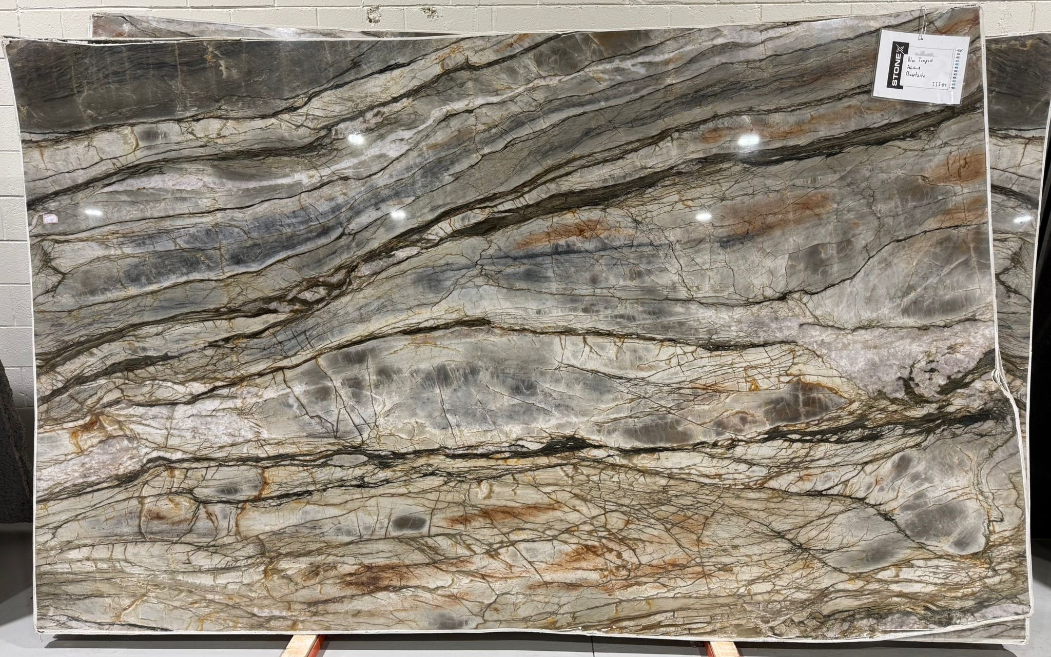 Blue Tempest Polished 3cm – Quartzite - Quartzite Stone Slab