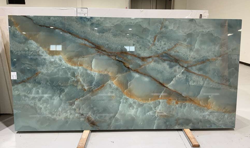 Onice Seagreen Polished 1.2cm – Porcelain - Porcelain Stone Slab