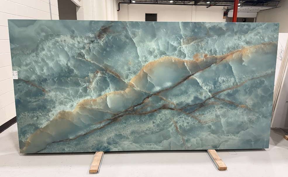 Onice Seagreen Honed 1.2cm – Porcelain - Porcelain Stone Slab