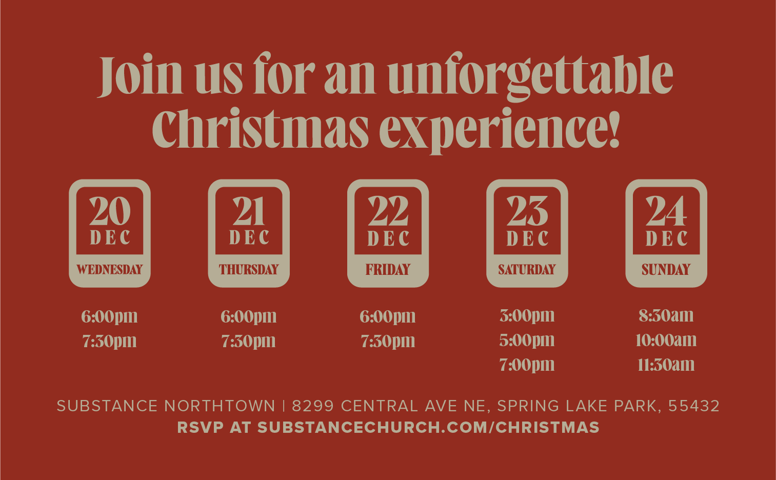 Substance church christmas