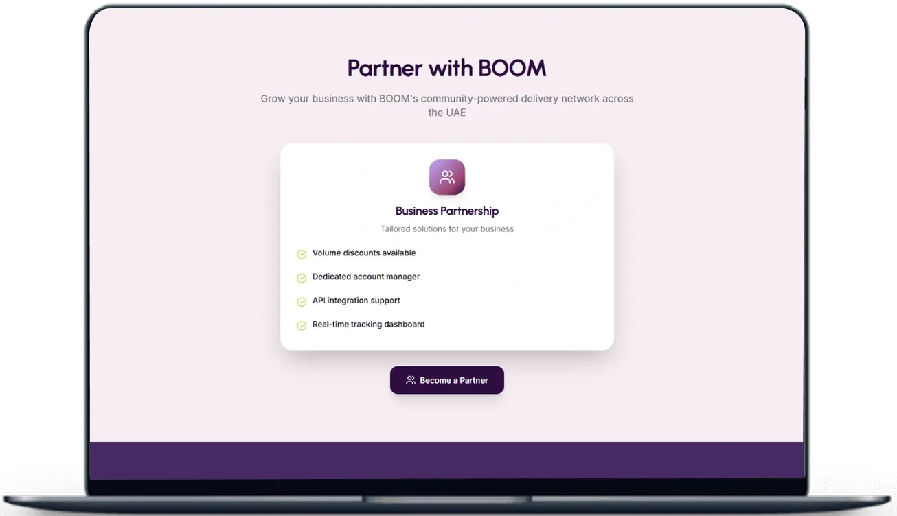 Boom UAE - Courier Delivery Marketplace
