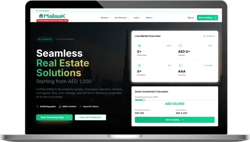 Mallaak - Blockchain Based Real Estate Tokenization Platform