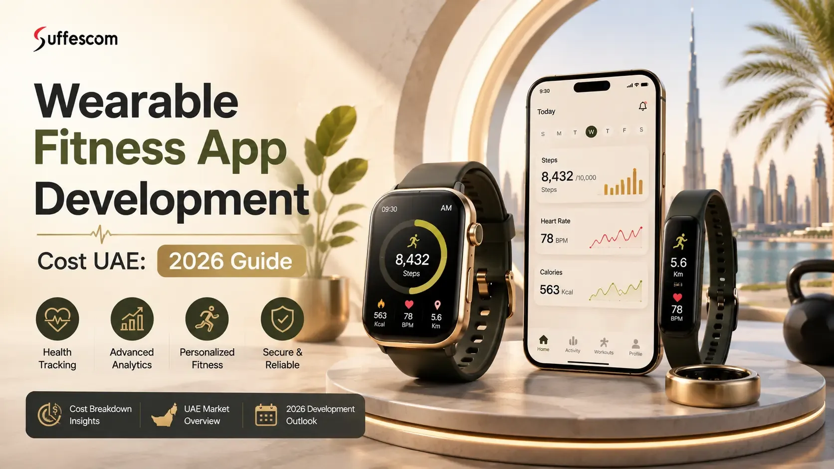 Wearable Fitness App Development Cost in UAE (2026): Pricing, Features, AI, Tech Stack & ROI Guide