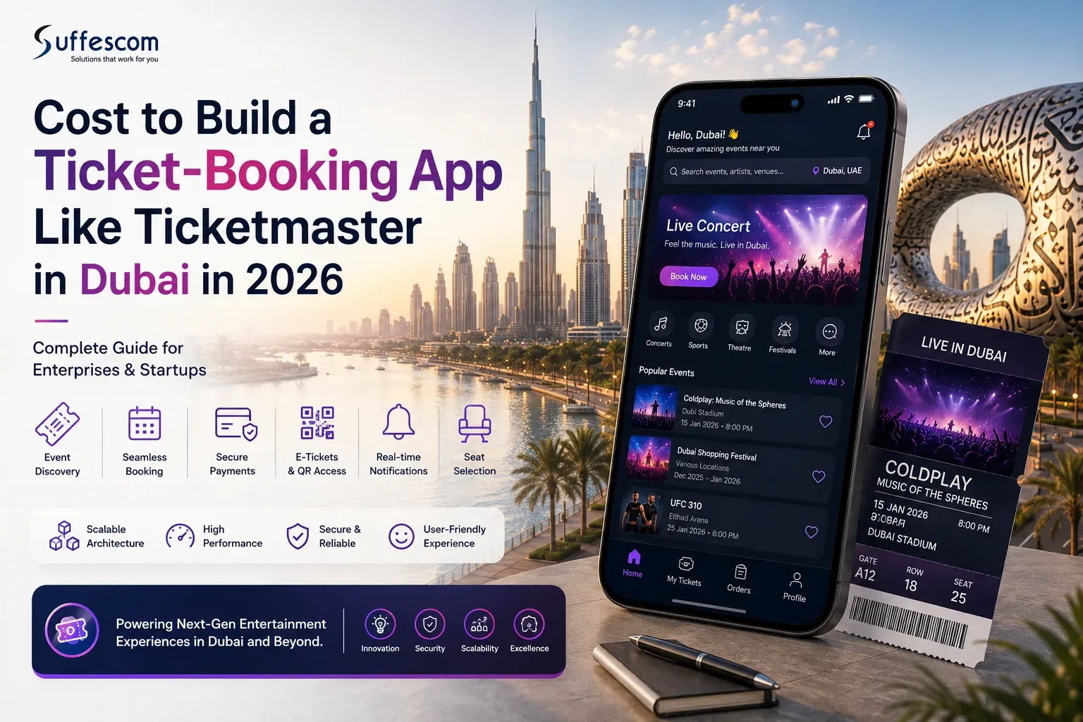Cost to Build a Ticket-Booking App Like Ticketmaster in Dubai in 2026