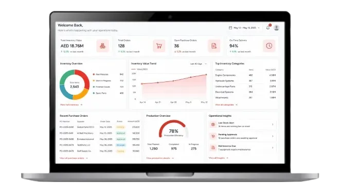 Custom ERP Software Development for a UAE-Based Heavy Equipment Manufacturer to Automate Operations