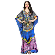 Wholesale Multi-color 3D-digital printing silk kaftan for women