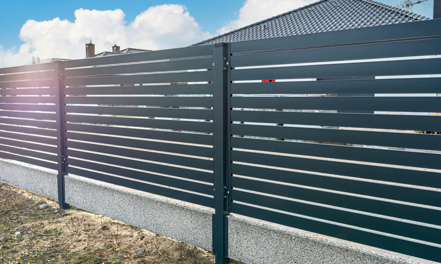 Residential steel fence