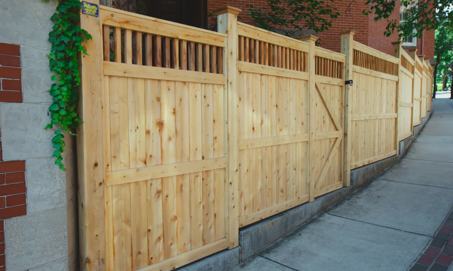 Custom made wood fence