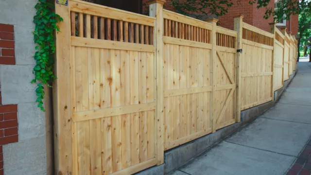 Custom made wood fence