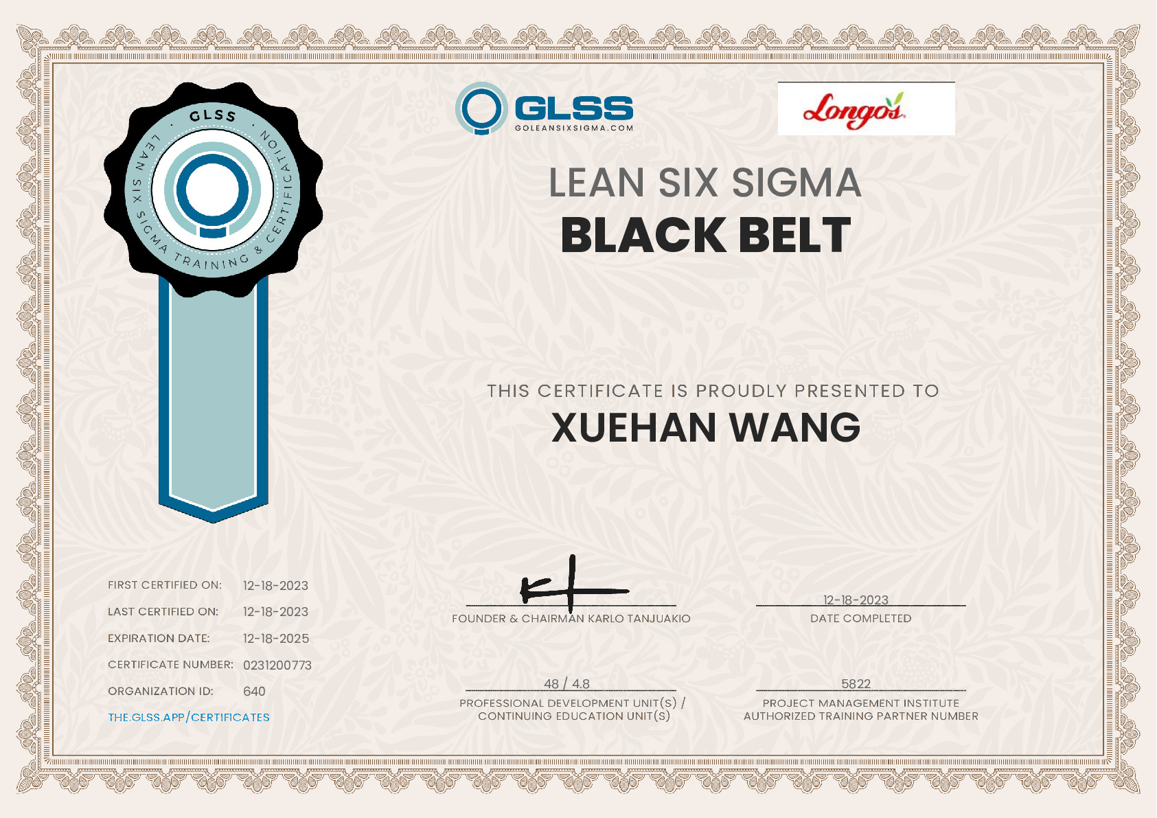 certificate