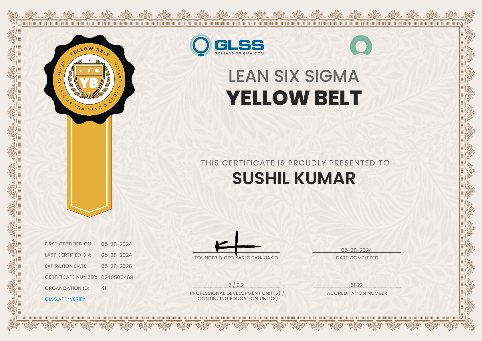 certificate