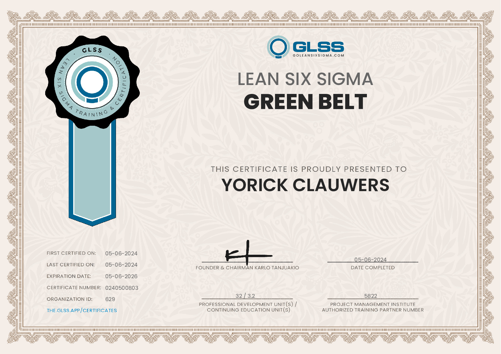 certificate