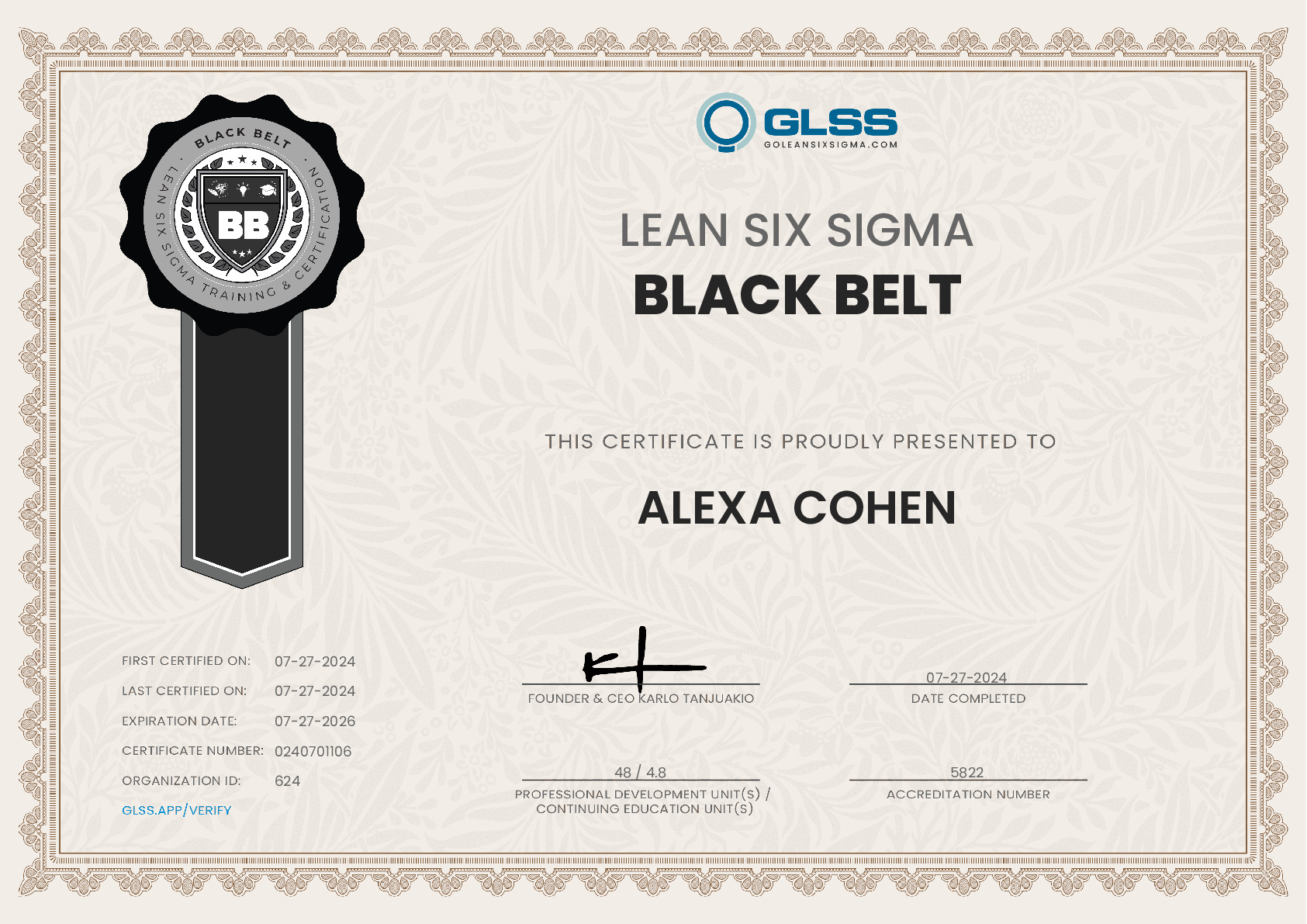 certificate