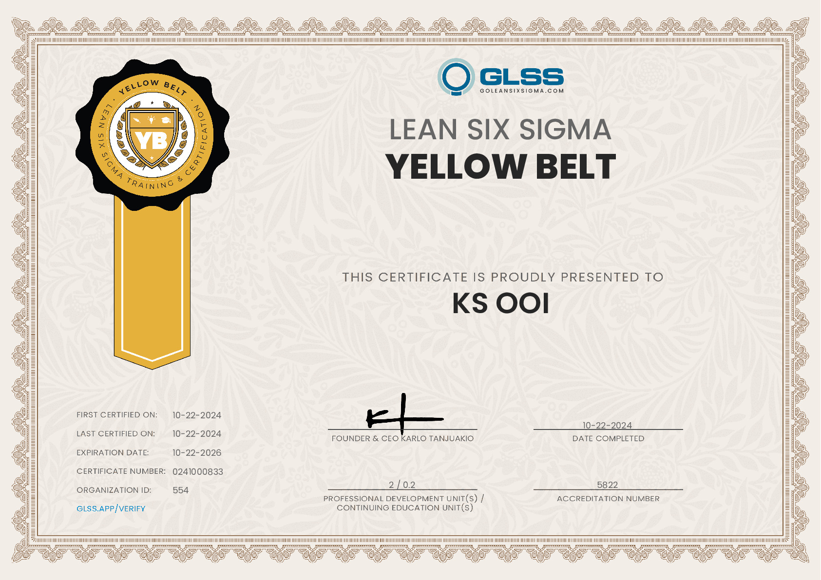 certificate