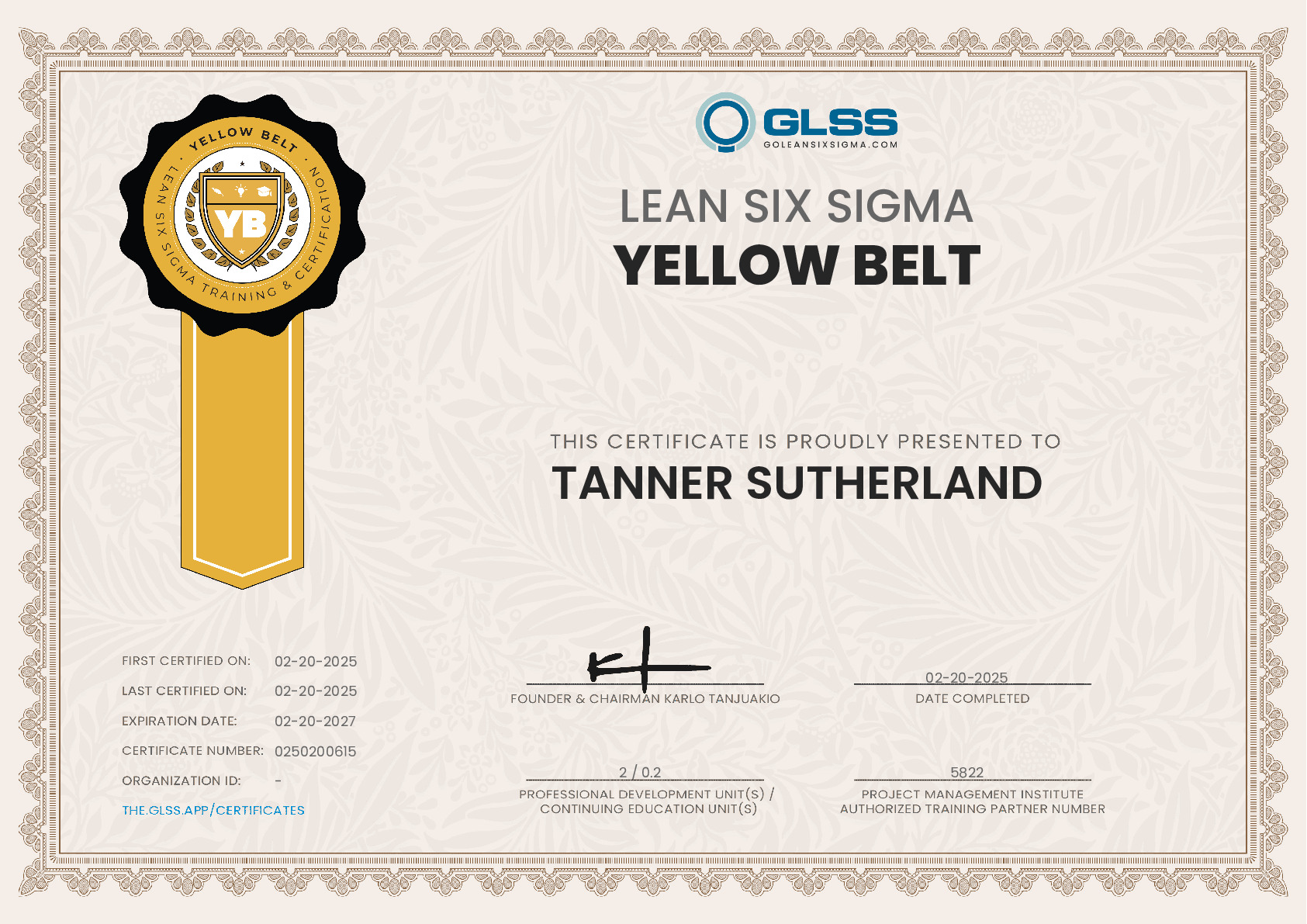 certificate