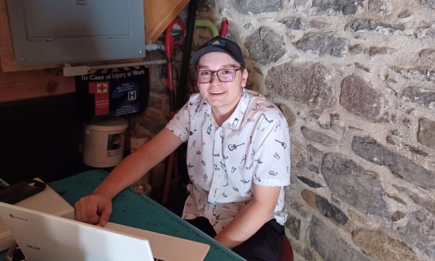 Interpreter enjoys telling Higginson Tower story