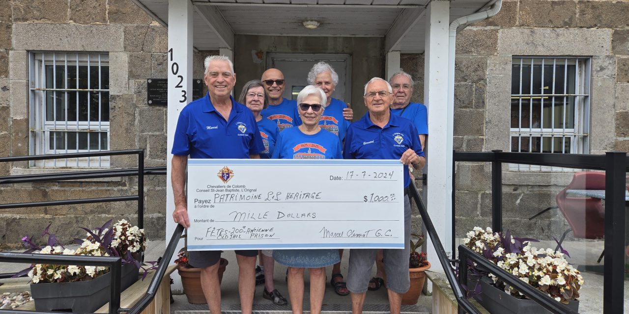 Knights donate to L’Orignal Old Jail