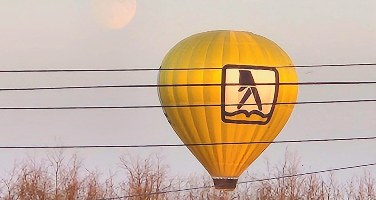 A balloon and the Moon