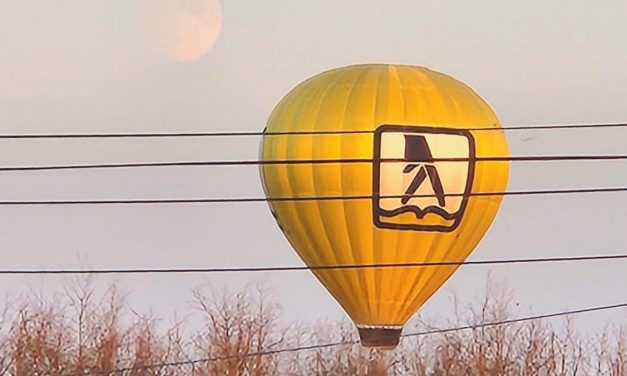 A balloon and the Moon