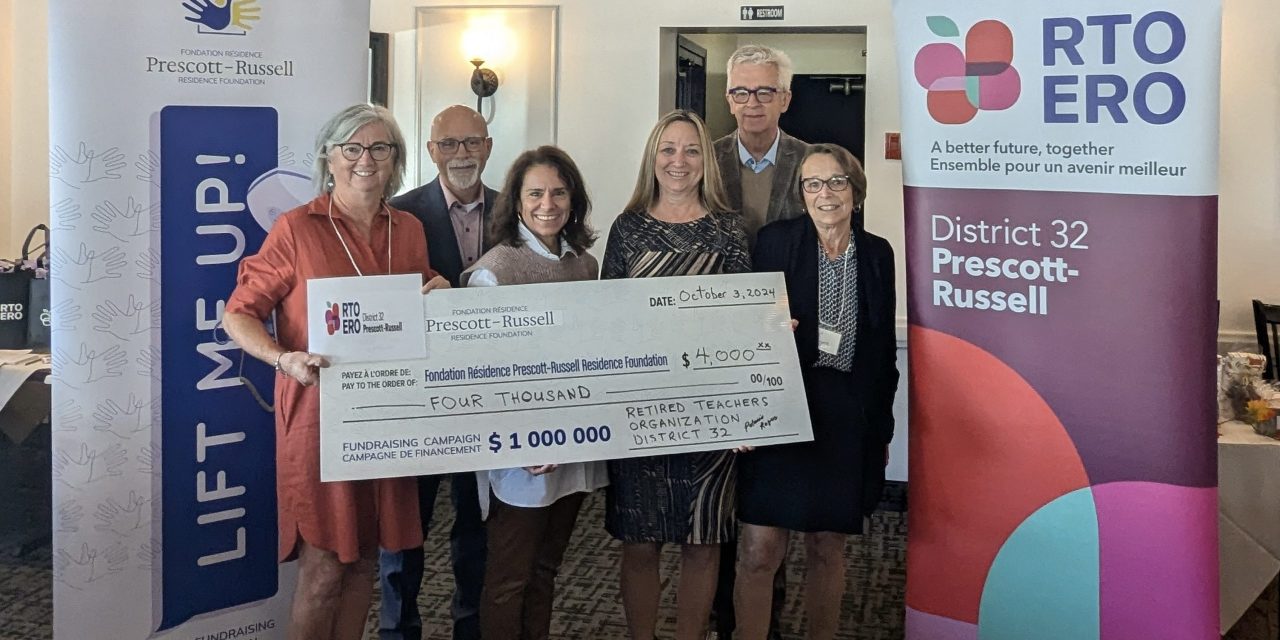 Retired teachers donate $4,000 to Prescott-Russell Residence campaign