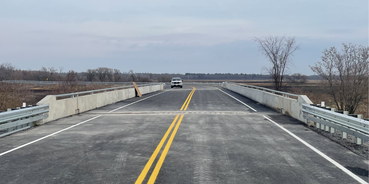 Bridge reopens near Bourget