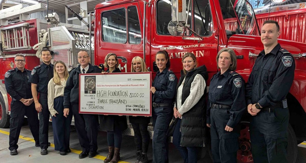 Firefighters contribute $6,000 to HGH and food banks