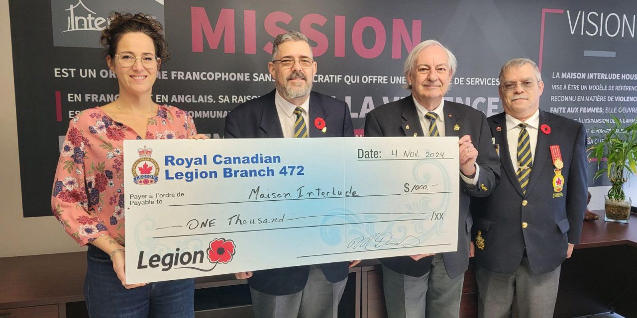 Hawkesbury Legion supports Maison Interlude
